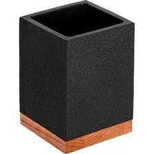 Стакан для зубных щеток Perfecto Linea Wood Bliss, 35-720102, черный