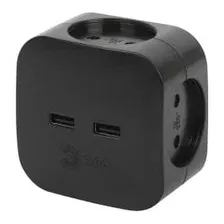 Электроразветвитель ЭРА SP-4-USB-B / Б0049536 (черный)