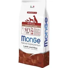 Сухой корм для собак Monge All Breeds Puppy &amp; Junior Monoprotein Lamb and Rice для щенков всех пород с ягненком и рисом 12 кг