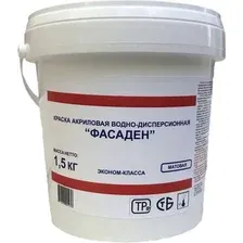 Краска Zebracolor Фасаден (1.5кг, белый)