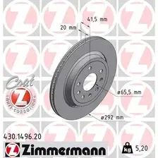 Тормозной диск ZIMMERMANN 430.1496.20 вентилируемый , задняя ось