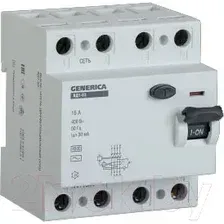 Устройство защитного отключения Generica ВД1-63 32А 30мА тип AC 4п / MDV15-4-032-030