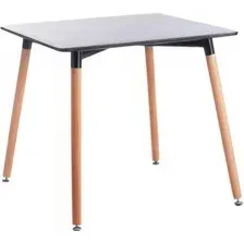 Кухонный стол TetChair John 80x80x75 (черный/натуральный)