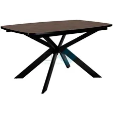 Стол обеденный DikLine B140 Black, хромикс бронза