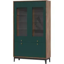 Шкаф-витрина НК-Мебель Brass ШКС-2 (изумруд)