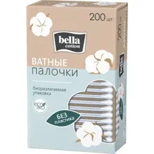 Ватные палочки Bella Cotton, на бумажной основе, 200 шт