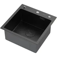 Кухонная мойка ARFEKA ECO AR 450*450 POP-UP BLACK PVD NANO DECOR (настольная)