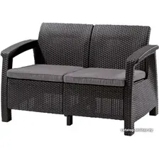 Садовый диван Keter Corfu Love Seat (графит)