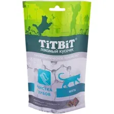 ТИТБИТ Хрустящие подушечки для кошек с мясом утки 60 г