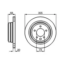 Тормозной диск BOSCH 0 986 478 660 вентилируемый , задняя ось