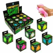 Игрушка-антистресс "Крутой замес" шар, диаметр 7 см, ассорти, дисплей, 1TOY,