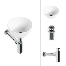 Умывальник Lauter 21601E + клапан 21190CH + сифон 21635CH (хром)