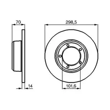 Тормозной диск BOSCH 0 986 478 827 полный , передняя ось