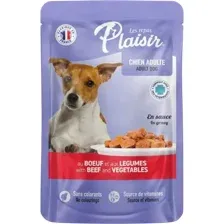 Влажный корм для собак Plaisir Говядина, сердце и овощи (100г)