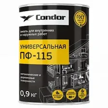 Эмаль ПФ-115 Condor черная 0,9кг