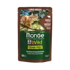 Влажный корм для котят MONGE BWild Grain Free Large буйвол с овощами пауч 85 г (70012751)