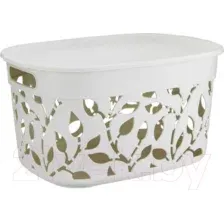 Корзина Idea Флора / М2363 (белый ротанг)
