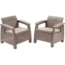 Набор садовой мебели Keter Corfu II Duo 227643 (капучино)