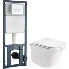 Унитаз подвесной с инсталляцией WeltWasser Telbach 004 GL-WT  Marberg 410 SE