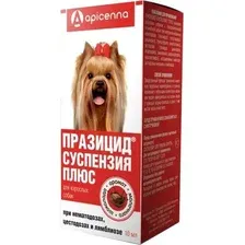 Капли от блох и клещей Apicenna Празицид-суспензия Плюс для собак (10мл)