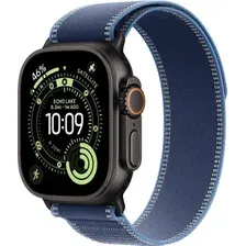 Умные часы Apple Watch Ultra 3 LTE 49 мм (титановый корпус, черный/синий, нейлоновый ремешок размера S/M)
