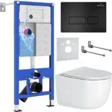 Унитаз подвесной Roxen Vortex Tornado в комплекте с инсталляцией StounFix Dual Fresh 6 в 1 964498 (к