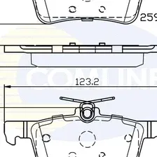 Комплект тормозных колодок, дисковый тормоз COMLINE CBP02233