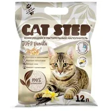 Cat Step Наполнитель комкующийся растительный Tofu Vanilla, 12л,  5,567 кг