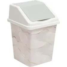 Мусорное ведро Bradex 941056 (10л, белый мрамор)