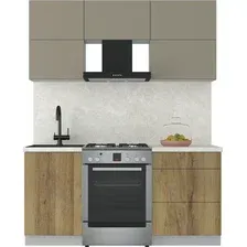 Кухонный модуль Интерлиния Мила Матте 1.7 Б (луна/дуб вотан/опал светлый)