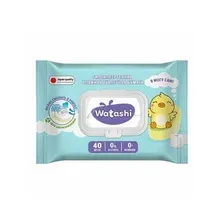 Бумага влажная туалетная WATASHI для детей 0+, 40 шт