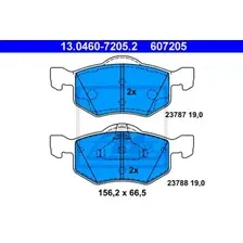 Тормозные колодки дисковые передняя ось ATE 13.0460-7205.2