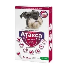 KRKA Капли АТАКСА для собак от 10 до 25 кг 1 х 2,5 мл