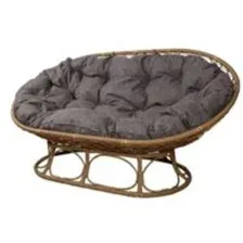 Диван садовый M-Group Мамасан Home / 12880509 (бежевый ротанг/пепел подушка)