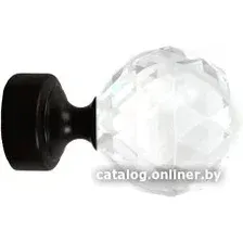 Наконечник для карниза Lm Decor YF130 Кристалл 19мм (черный матовый)