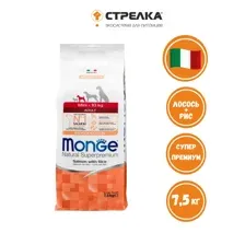Сухой корм Monge Dog Speciality Line Monoprotein Mini для мелких собак из лосося с рисом 7,5 кг