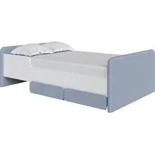 Кровать-тахта PROxSON Mika 120x190 (белый/Manhattan 12 тихий океан)