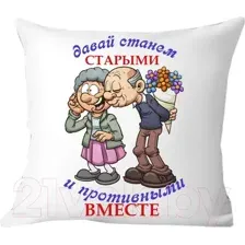 Подушка декоративная Print Style Давай станем старыми и противными вместе 40x40new14