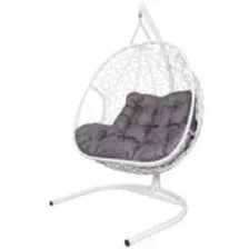 Кресло подвесное M-Group Для Двоих Home / 11820109 (белый ротанг/пепел подушка)