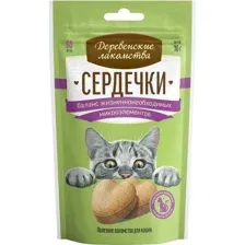 Деревенские лакомства Сердечки для баланса микроэлементов 30 г