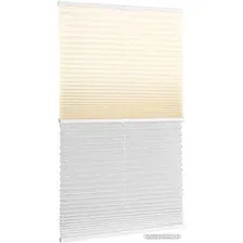 Плиссе Delfa Basic Uni СПШ-3100/3504 Basic Transparent (81x160, кремовый/белый)