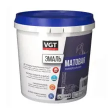 Эмаль VGT ВД-АК-1179 Универсальная Матовая RAL9001 (1кг, ванильный)