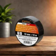 Изолента  ПВХ 18ммх10м черная STARTUL PROFI (ST9047-1) (130 мкм) (ST9047-1)