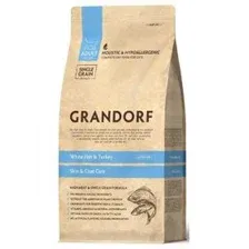 Сухой корм для кошек Grandorf White Fish&Turkey Skin&Coat Care (с белой рыбой и индейкой) 400 г