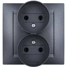 Розетка Simon 1590457-038 (графит)