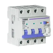 Дифференциальный автомат Dr.Ferz FMO-EL-3P+N 20A 30mA 6kA AC C 4M 22100221FERZ