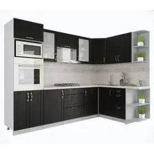 Готовая кухня Интерлиния Мила Крафт 1.68x2.8 правая (дуб английский)