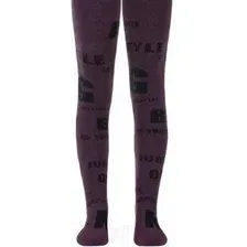 Колготки Conte-kids Sof-Tiki с рисунками 7С-38СП (р. 140-146, баклажан 530)