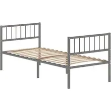 Кровать Домаклево Металика В3+В3 90x190 (серый)