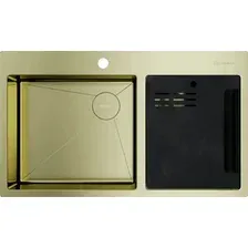 Кухонная мойка Omoikiri Akisame 86-2 Side lg (светлое золото)